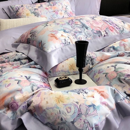 91家纺网 家纺一手货源 找家纺 （总）金麦家纺 2024新款全棉数码印花四件套系列