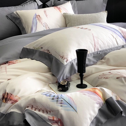 91家纺网 家纺一手货源 找家纺 （总）金麦家纺 2024新款全棉数码印花四件套系列