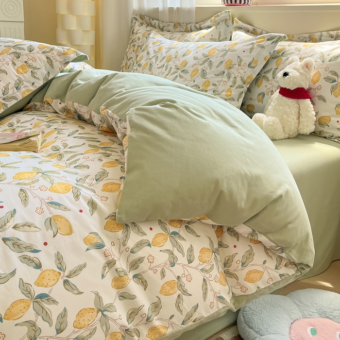 91家纺网 家纺一手货源 找家纺 涵宸家纺 2024新款加厚全棉磨毛印花四件套--罗马系列 A盛夏