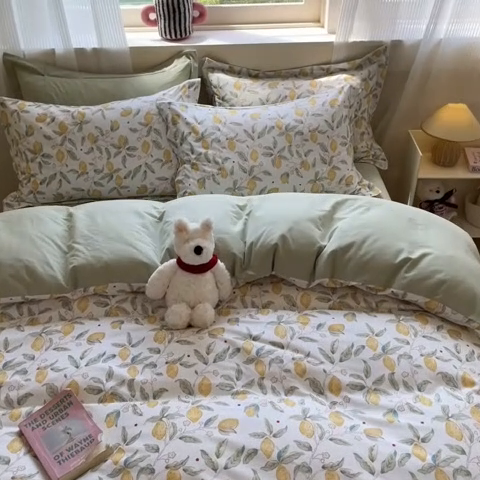 91家纺网 家纺一手货源 找家纺 涵宸家纺 2024新款加厚全棉磨毛印花四件套--罗马系列 D简言