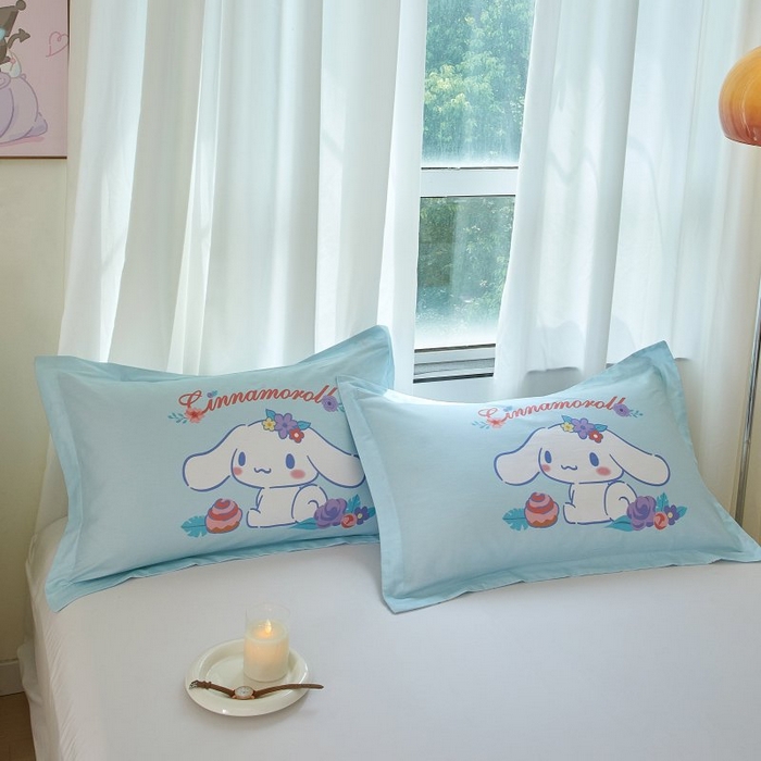 91家纺网 家纺一手货源 找家纺 蘭菲家纺 2024新款全棉大版卡通三丽鸥单品枕套 泡芙