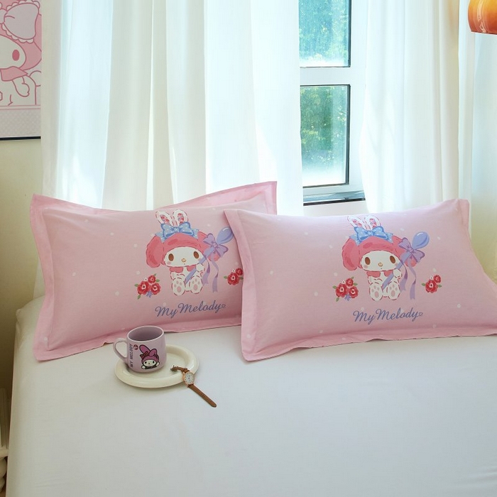 91家纺网 家纺一手货源 找家纺 蘭菲家纺 2024新款全棉大版卡通三丽鸥单品枕套 呆萌