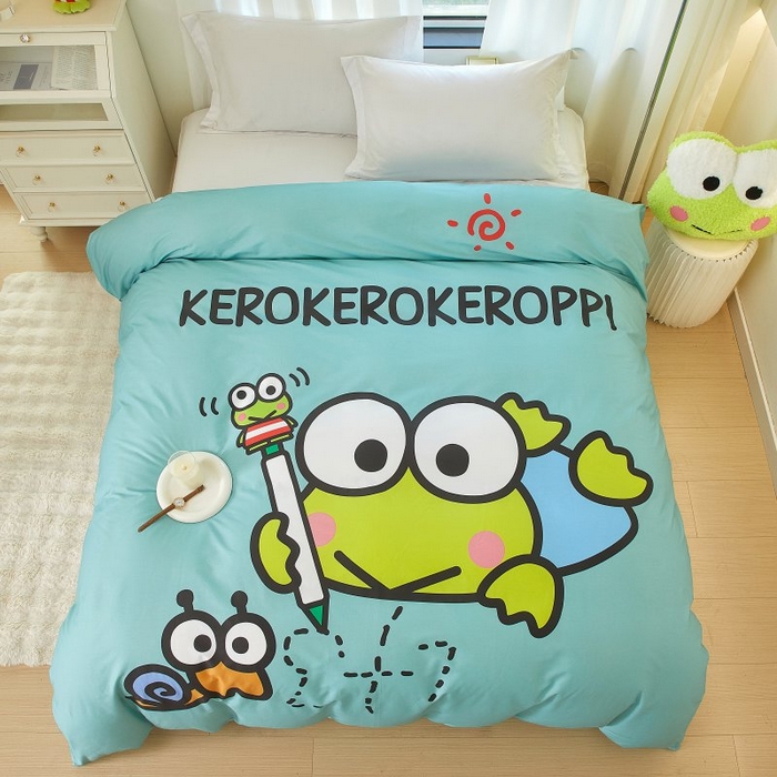 91家纺网 家纺一手货源 找家纺 蘭菲家纺 2024新款全棉大版卡通三丽鸥单品被套 画自己