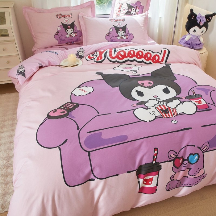 91家纺网 家纺一手货源 找家纺 蘭菲家纺 2024新款全棉大版卡通三丽鸥四件套 星期天