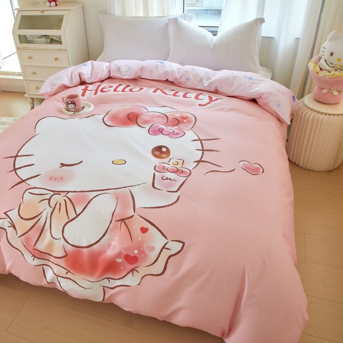 91家纺网 家纺一手货源 找家纺 蘭菲家纺 2024新款全棉大版卡通三丽鸥单品被套 甜睿