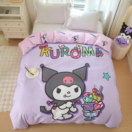 蘭菲家纺 2024新款全棉大版卡通三丽鸥单品被套 果茶