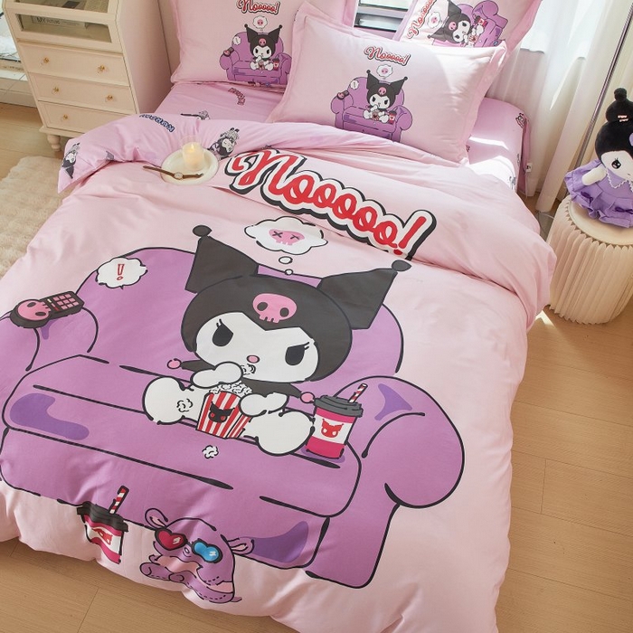 91家纺网 家纺一手货源 找家纺 蘭菲家纺 2024新款全棉大版卡通三丽鸥四件套 星期天