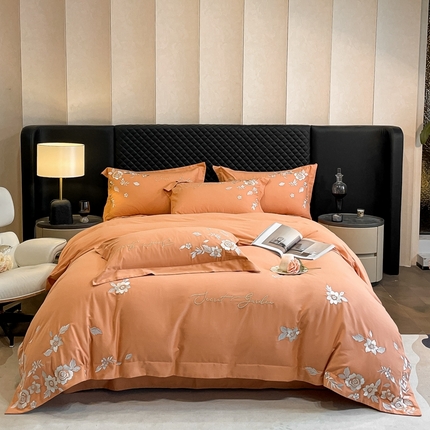 爱缦 2024新款全棉加厚磨毛四件套-美琳 橘里橘气