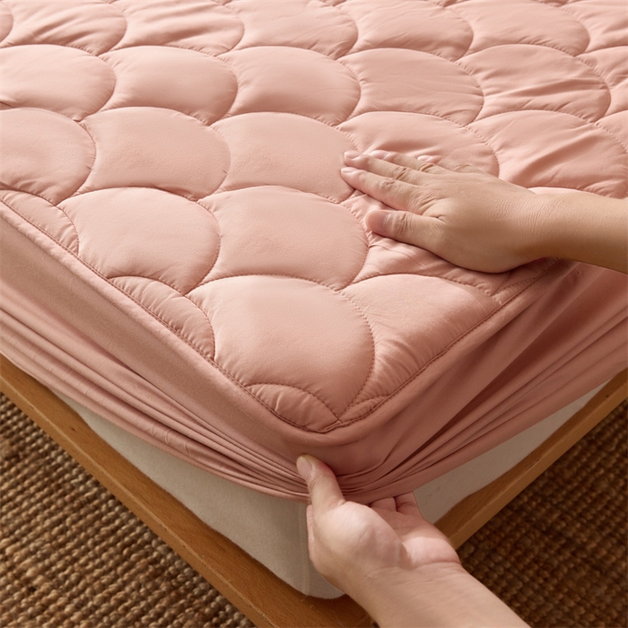 91家纺网 家纺一手货源 找家纺 三味舒屋 2024新款加高全棉夹棉床笠系列 半岛粉