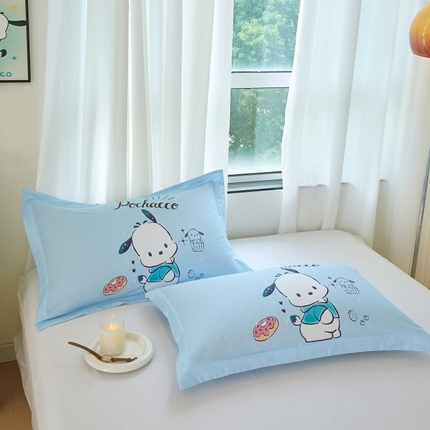 蘭菲家纺 2024新款全棉大版卡通三丽鸥单品枕套 恰恰-灰