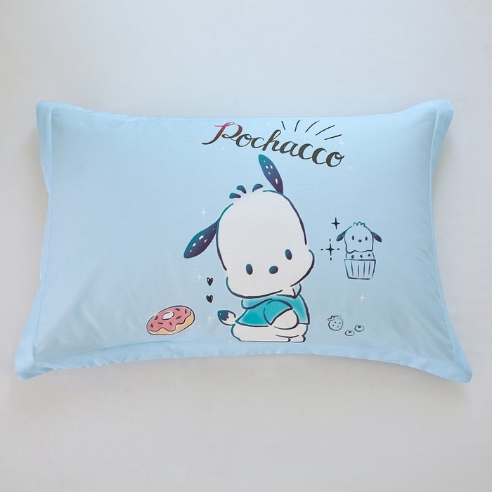 91家纺网 家纺一手货源 找家纺 蘭菲家纺 2024新款全棉大版卡通三丽鸥单品枕套 恰恰-灰