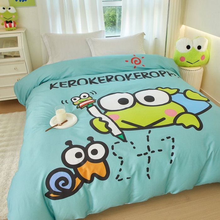 91家纺网 家纺一手货源 找家纺 蘭菲家纺 2024新款全棉大版卡通三丽鸥单品被套 画自己