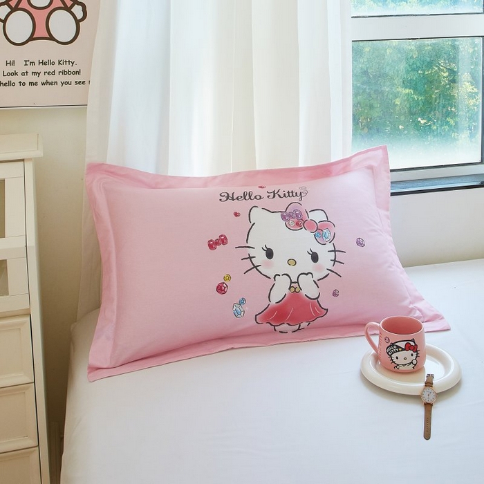 91家纺网 家纺一手货源 找家纺 蘭菲家纺 2024新款全棉大版卡通三丽鸥单品枕套 向往