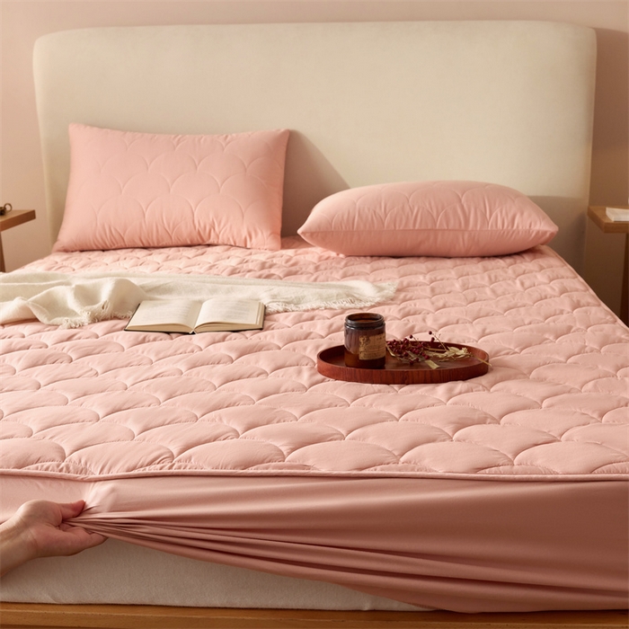 91家纺网 家纺一手货源 找家纺 三味舒屋 2024新款加高全棉夹棉床笠系列 半岛粉