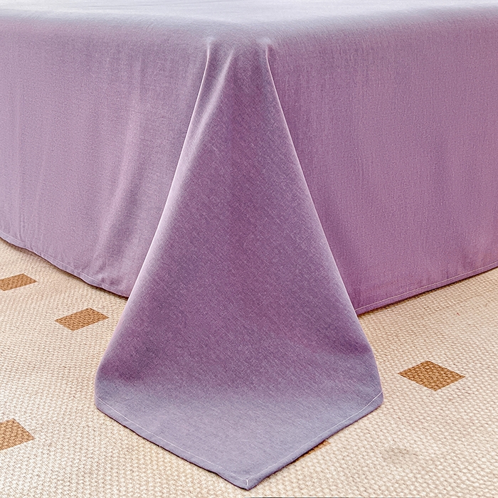 91家纺网 家纺一手货源 找家纺 品乐家纺 2024新款全棉生态棉印花磨毛四件套 花密语-紫