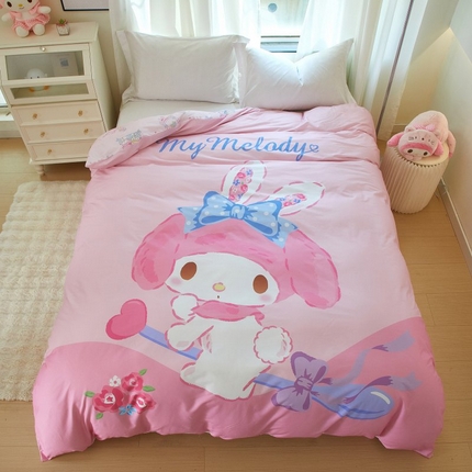 蘭菲家纺 2024新款全棉大版卡通三丽鸥单品被套 去约会