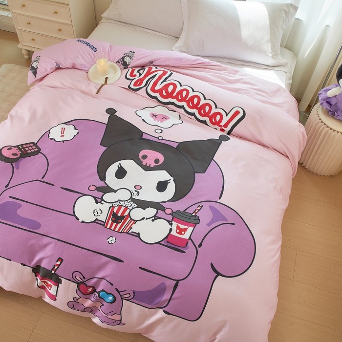 91家纺网 家纺一手货源 找家纺 蘭菲家纺 2024新款全棉大版卡通三丽鸥单品被套 星期天