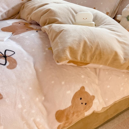 91家纺网 家纺一手货源 找家纺 （总）爱思凯家纺 2025新款190克清心系列-牛奶绒清新被套