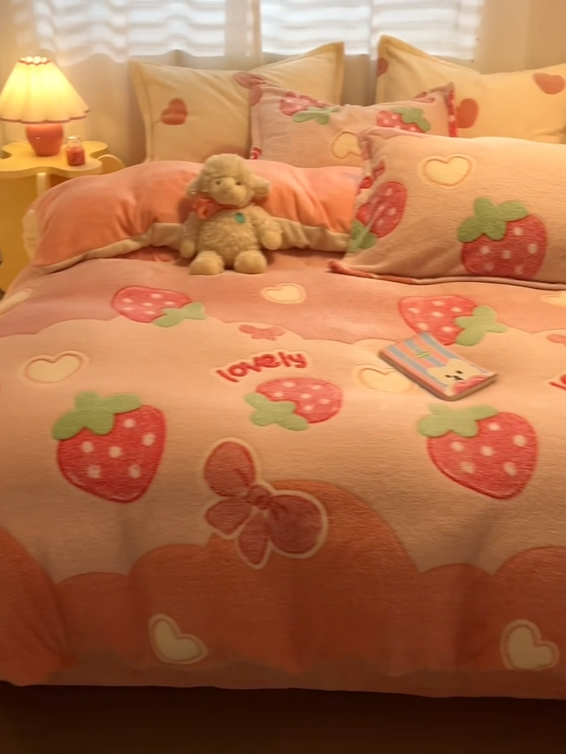 91家纺网 家纺一手货源 找家纺 韩巢家纺 2024新款加厚雪花绒印花四件套-风格一（提供卖家秀） 蝶雅