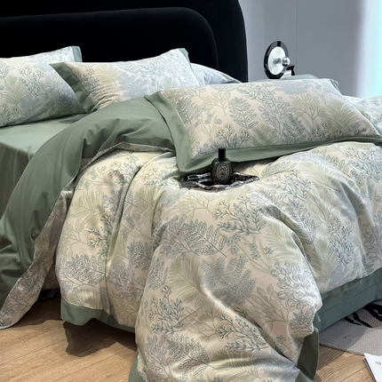 91家纺网 家纺一手货源 找家纺 （总）薏思家纺 2025新款磨毛大飞边工艺四件套-海棠依旧系列