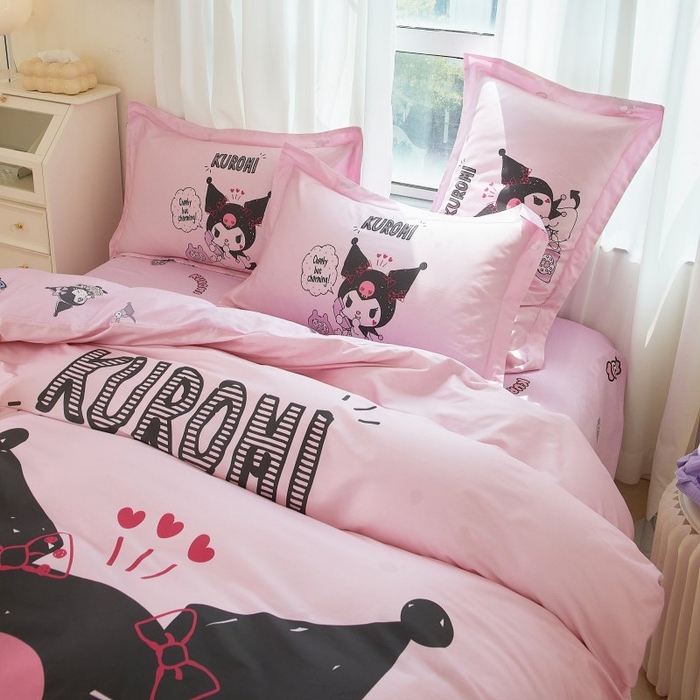 91家纺网 家纺一手货源 找家纺 蘭菲家纺 2024新款全棉大版卡通三丽鸥四件套 明天见