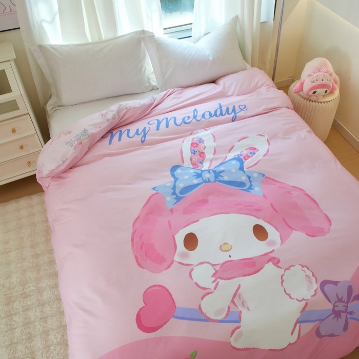 91家纺网 家纺一手货源 找家纺 蘭菲家纺 2024新款全棉大版卡通三丽鸥单品被套 去约会