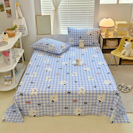 91家纺网 家纺一手货源 找家纺 TT.one 塔塔家居 2025新款卡通风全棉印花单床单 亲亲宝贝