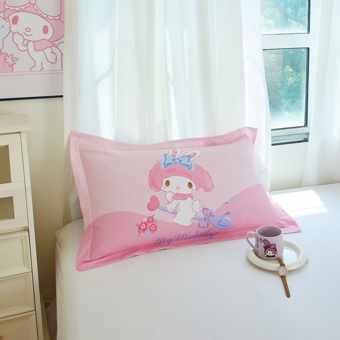 91家纺网 家纺一手货源 找家纺 蘭菲家纺 2024新款全棉大版卡通三丽鸥单品枕套 去约会