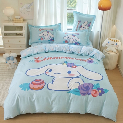 蘭菲家纺 2024新款全棉大版卡通三丽鸥四件套 泡芙