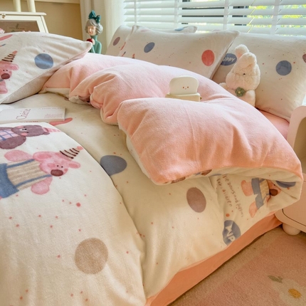 91家纺网 家纺一手货源 找家纺 （总）爱思凯家纺 2025新款190克清心系列-牛奶绒四件套