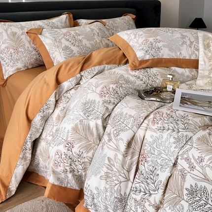 91家纺网 家纺一手货源 找家纺 （总）薏思家纺 2025新款磨毛大飞边工艺四件套-海棠依旧系列