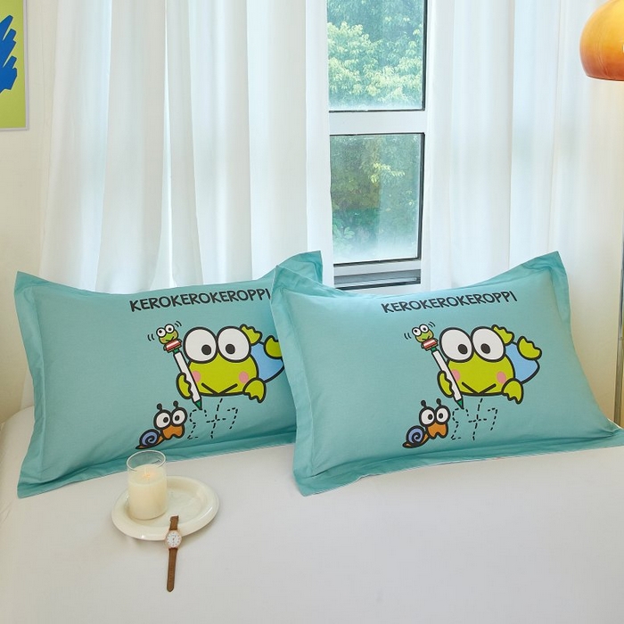 91家纺网 家纺一手货源 找家纺 蘭菲家纺 2024新款全棉大版卡通三丽鸥单品枕套 画自己