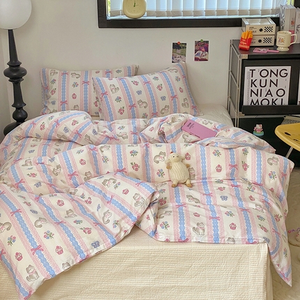 91家纺网 家纺一手货源 找家纺 TT.one 塔塔家居 2025新款卡通风全棉印花单被套 小甜心