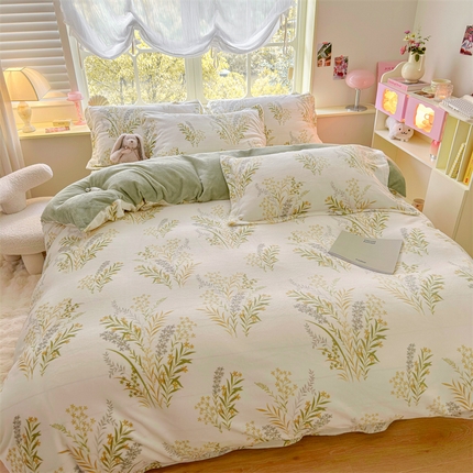 91家纺网 家纺一手货源 找家纺 （总）名兮家居 2024新款高克重加厚牛奶绒单被套