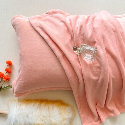 91家纺网 家纺一手货源 找家纺 （总）百寐 2024新款纯色牛奶绒抗静电加厚保暖信封加大枕套单品