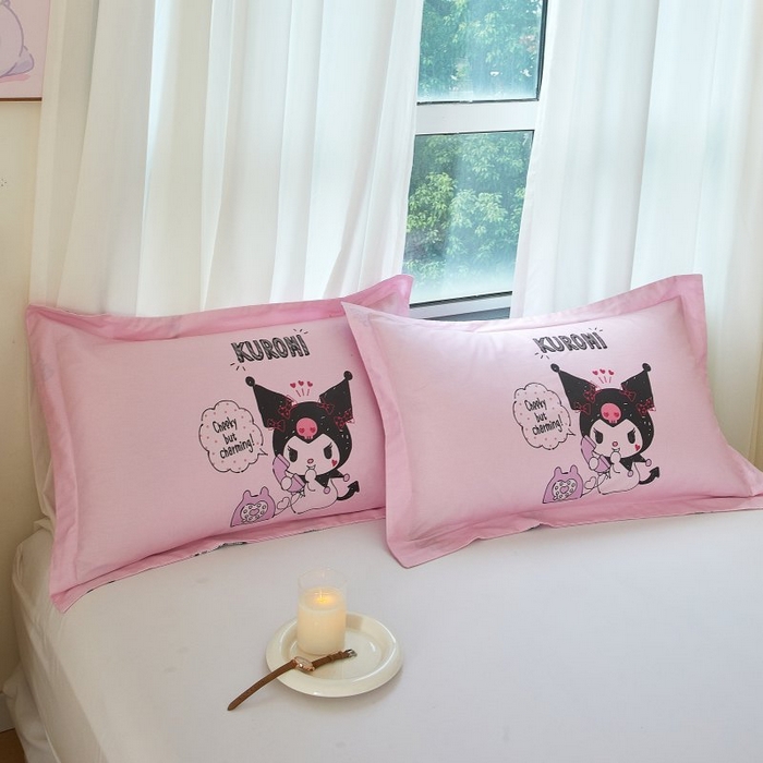 91家纺网 家纺一手货源 找家纺 蘭菲家纺 2024新款全棉大版卡通三丽鸥单品枕套 明天见