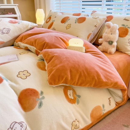 91家纺网 家纺一手货源 找家纺 （总）爱思凯家纺 2025新款190克清心系列-牛奶绒四件套