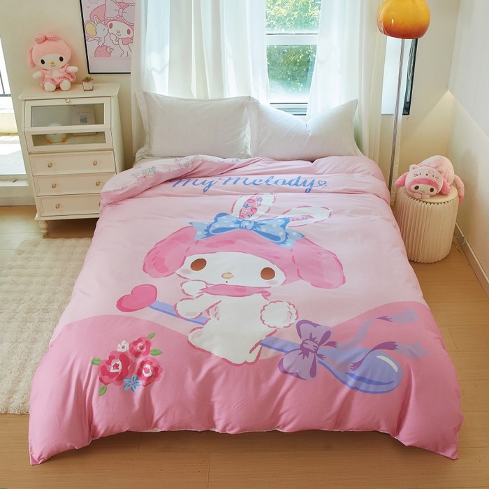 91家纺网 家纺一手货源 找家纺 蘭菲家纺 2024新款全棉大版卡通三丽鸥单品被套 去约会