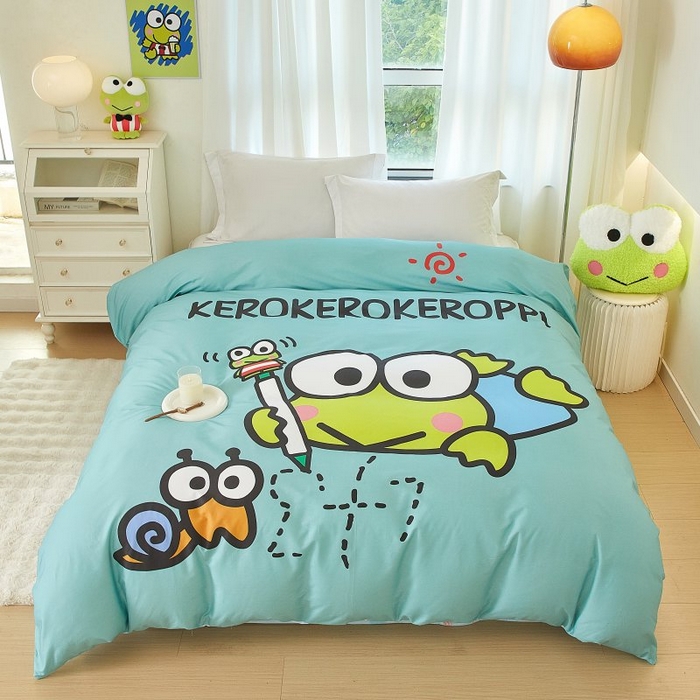 91家纺网 家纺一手货源 找家纺 蘭菲家纺 2024新款全棉大版卡通三丽鸥单品被套 画自己