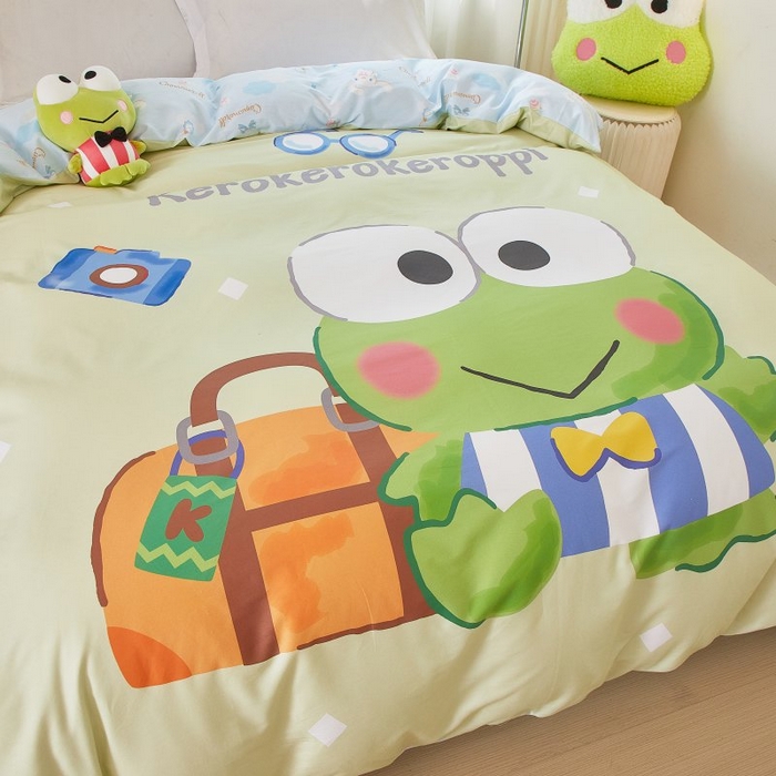 91家纺网 家纺一手货源 找家纺 蘭菲家纺 2024新款全棉大版卡通三丽鸥单品被套 旅行家