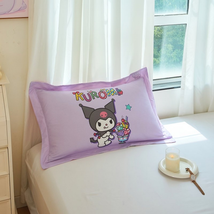 91家纺网 家纺一手货源 找家纺 蘭菲家纺 2024新款全棉大版卡通三丽鸥单品枕套 果茶