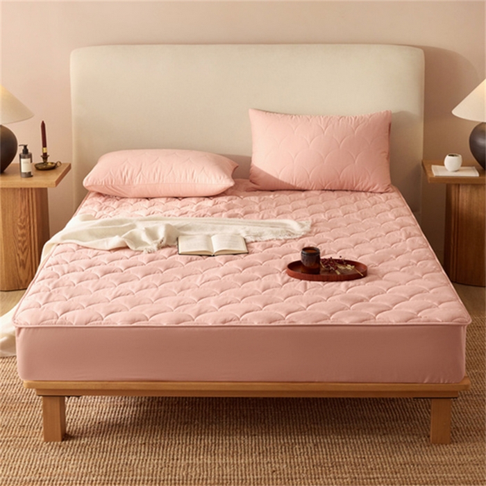 91家纺网 家纺一手货源 找家纺 三味舒屋 2024新款加高全棉夹棉床笠系列 半岛粉