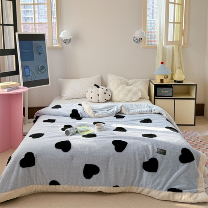 91家纺网 家纺一手货源 找家纺 （总）暖生活 2024新款舒棉绒提花多功能毛毯被