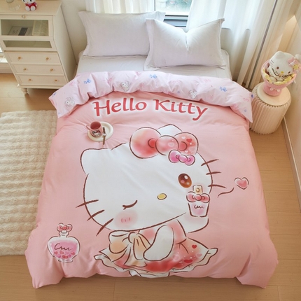 蘭菲家纺 2024新款全棉大版卡通三丽鸥单品被套 甜睿