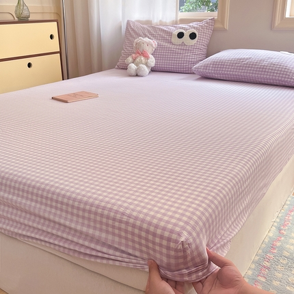 91家纺网 家纺一手货源 找家纺 （总）桃子 2024新款ins纯棉色织水洗毛巾绣大眼仔单床笠