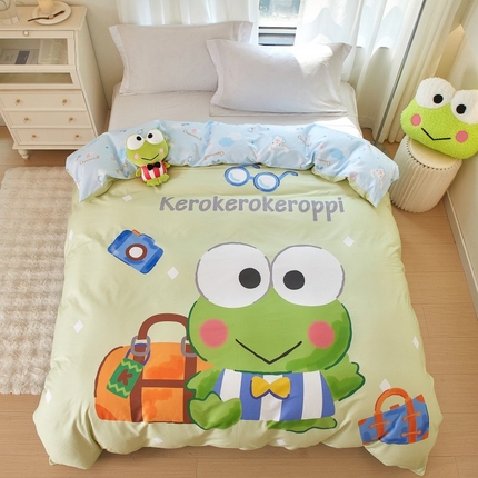 91家纺网 家纺一手货源 找家纺 蘭菲家纺 2024新款全棉大版卡通三丽鸥单品被套 旅行家