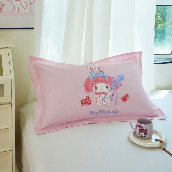 91家纺网 家纺一手货源 找家纺 蘭菲家纺 2024新款全棉大版卡通三丽鸥单品枕套 呆萌