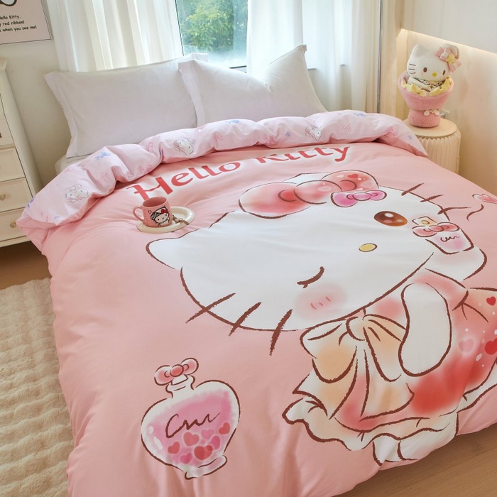 91家纺网 家纺一手货源 找家纺 蘭菲家纺 2024新款全棉大版卡通三丽鸥单品被套 甜睿