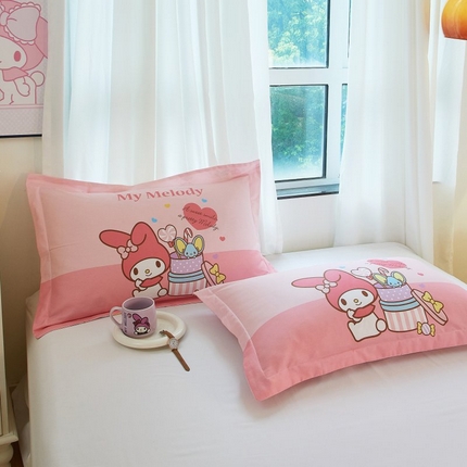 91家纺网 家纺一手货源 找家纺 蘭菲家纺 2024新款全棉大版卡通三丽鸥单品枕套 收礼物