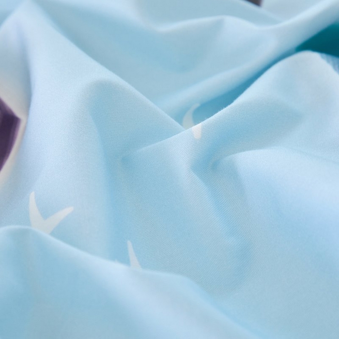 91家纺网 家纺一手货源 找家纺 蘭菲家纺 2024新款全棉大版卡通三丽鸥四件套 恰恰-蓝